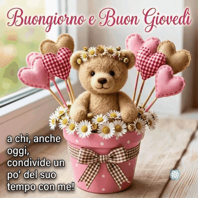 Buongiorno e Buon Giovedì La Gif Più Dolce da Dedicare a Chi Ami