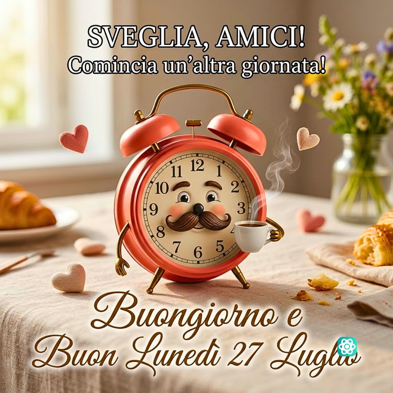 Buongiorno e Buon Lunedì 27 Luglio Inizia la Settimana con la Giusta Carica!