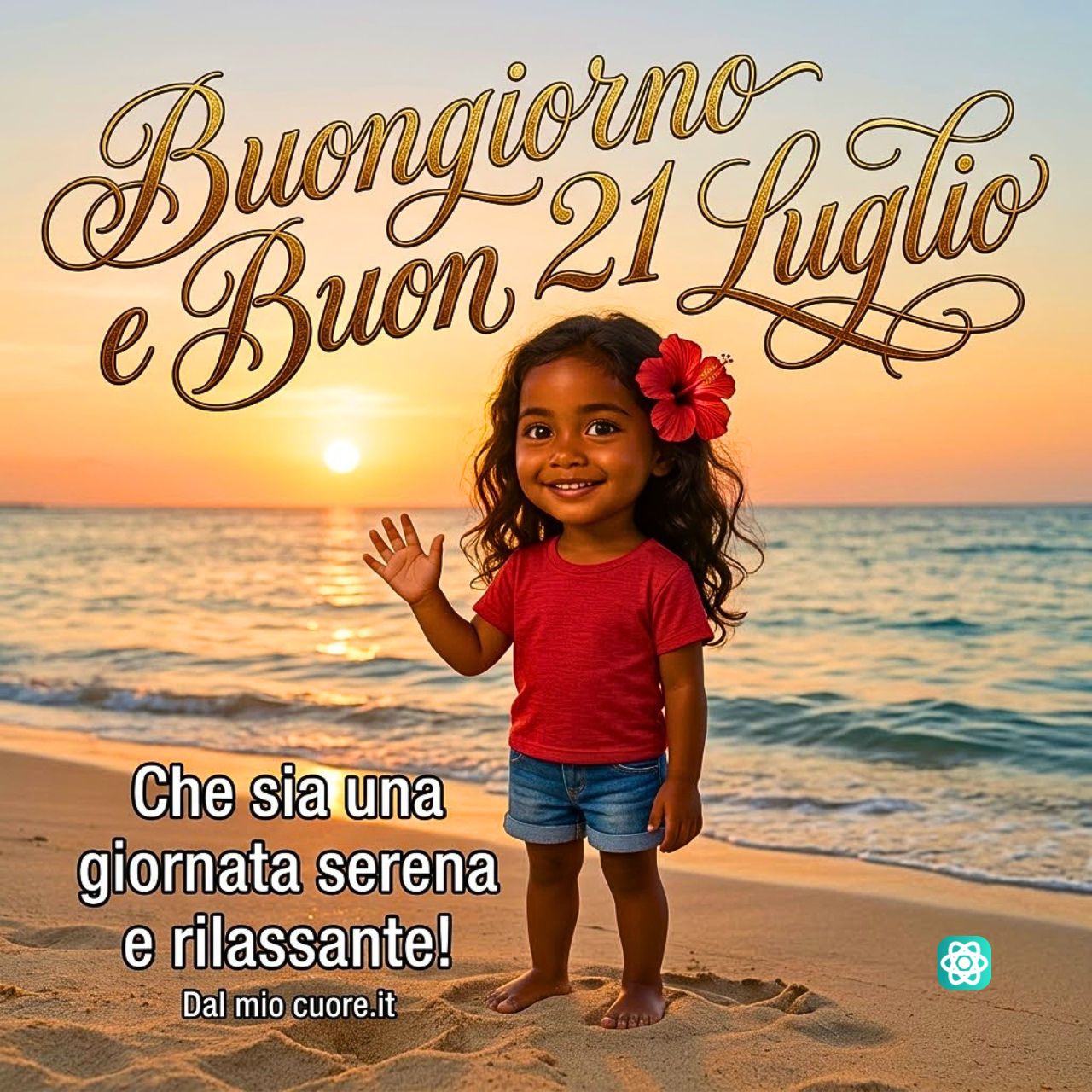 Buongiorno e Buon 21 Luglio Un Sorriso Solare dalla Spiaggia