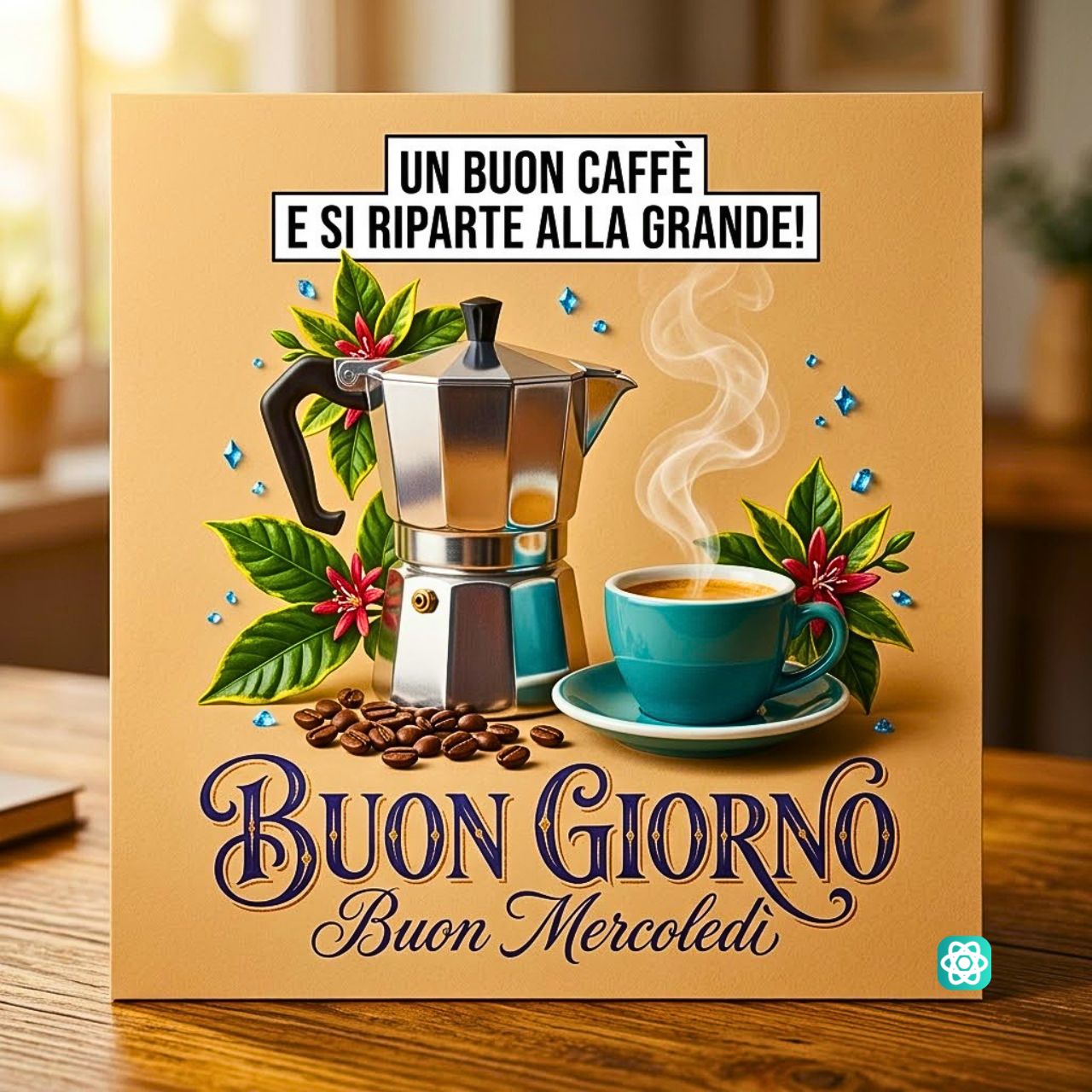 Buon Mercoledì Inizia la Giornata con la Giusta Carica e un Buon Caffè ☕