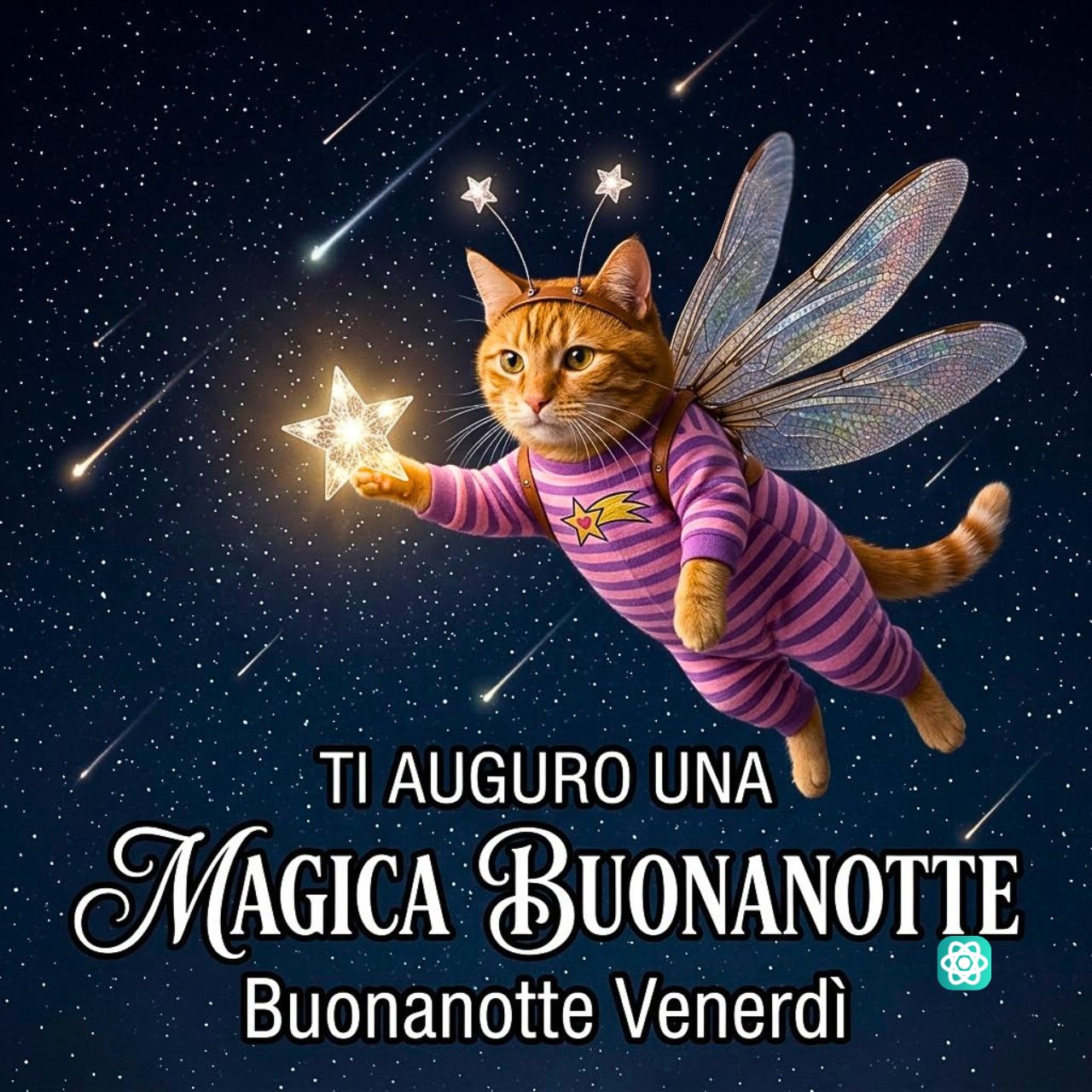 Buonanotte Venerdì e un Magico Fine Settimana 🐱✨