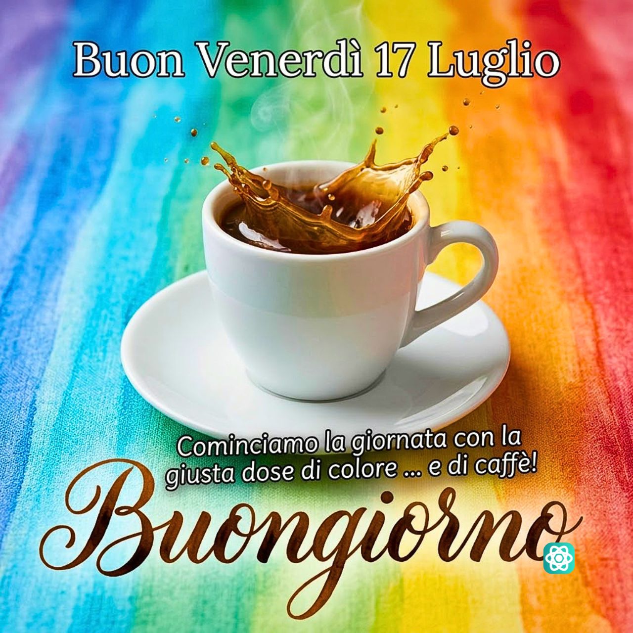 Buon Venerdì 17 Luglio Inizia la Giornata con Colore e un Buon Caffè