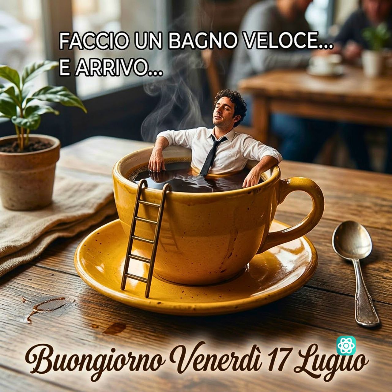 Buongiorno Venerdì 17 Luglio Un Tuffo nel Caffè per Iniziare la Giornata