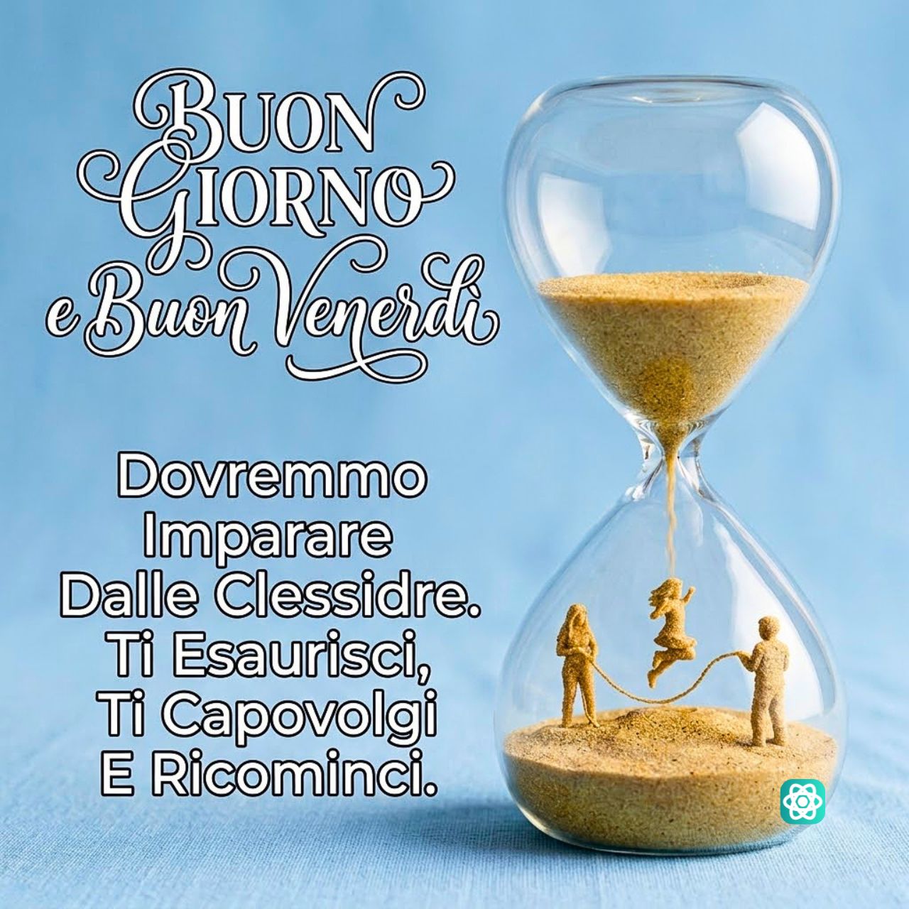 Imparare dalle Clessidre Immagine Motivazionale per un Buon Venerdì
